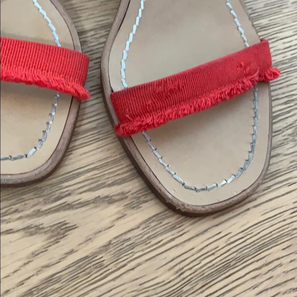 J.Crew Red Grosgrain Ribbon Block-heel Sandals - Picture 5 of 5